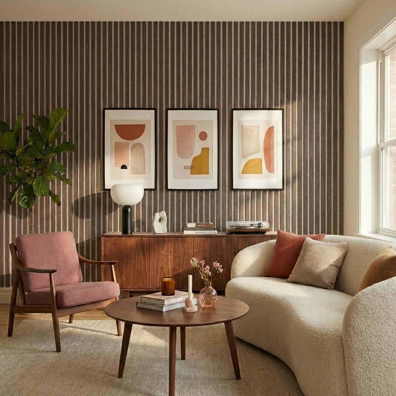 After — Beige felt - Living room