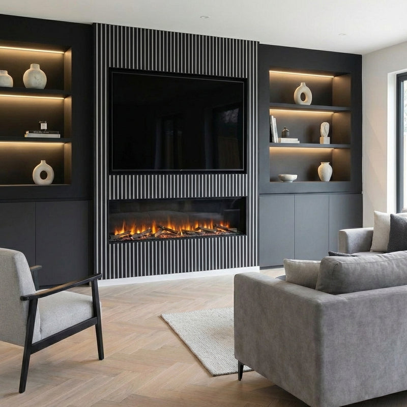 After — Beige Felt - Media Wall