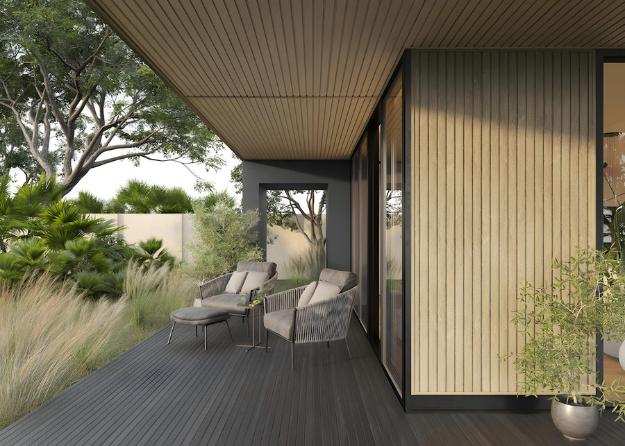 Natural Oak Outdoor Slatwall Panels