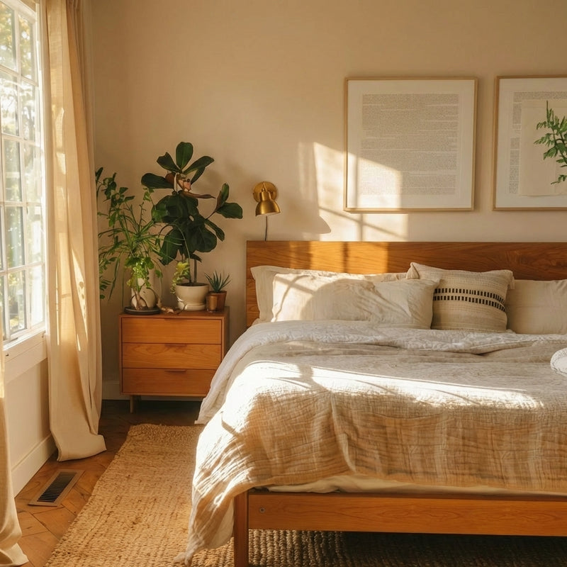 Before — Beige Felt - Bedroom