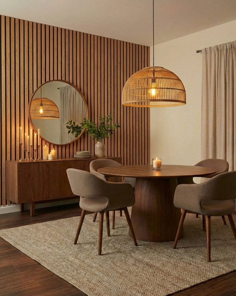 After — Black Felt - Dining room