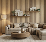 Natural Oak Wide Acoustic Slatwall Sample