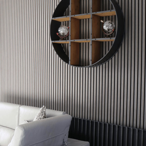 Grey Oak Acoustic Slatwall Panels