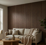 Deep Walnut Acoustic Slatwall Sample