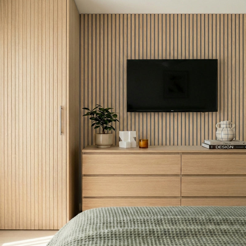 After — Beige Felt - Media wall 